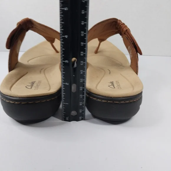 Clarks Collection Laurieann Rae Women SZ 12 Wide Brown Ultimate Comfort Sandals - Picture 6 of 16